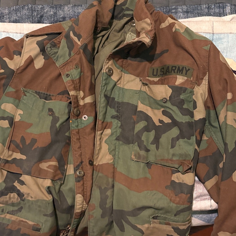 U.S. Army Camouflage Jacket with Green and Brown